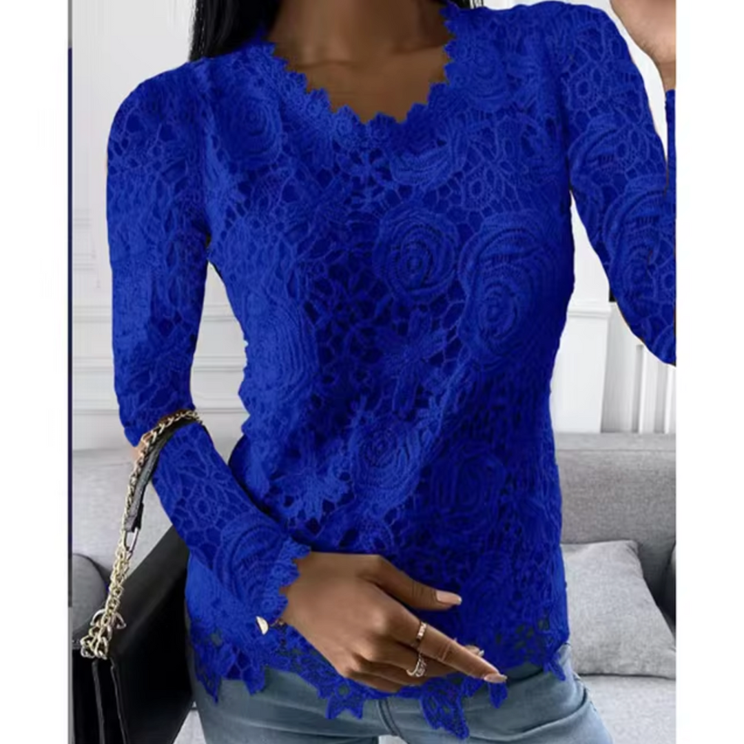 Drune | Elegantes Spitzenoberteil mit floralem Muster