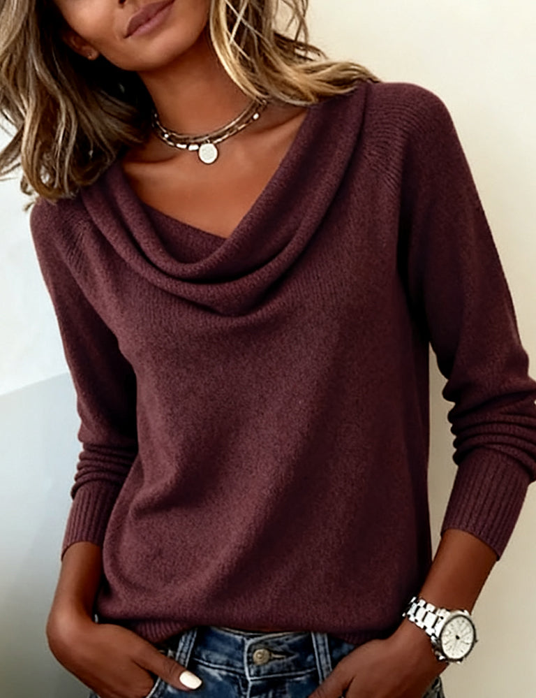 Drune | Langärmeliger Pullover mit Plüschkragen