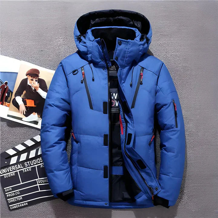 Drune | Herren Puffer Winterjacke - Mit Kapuze Design