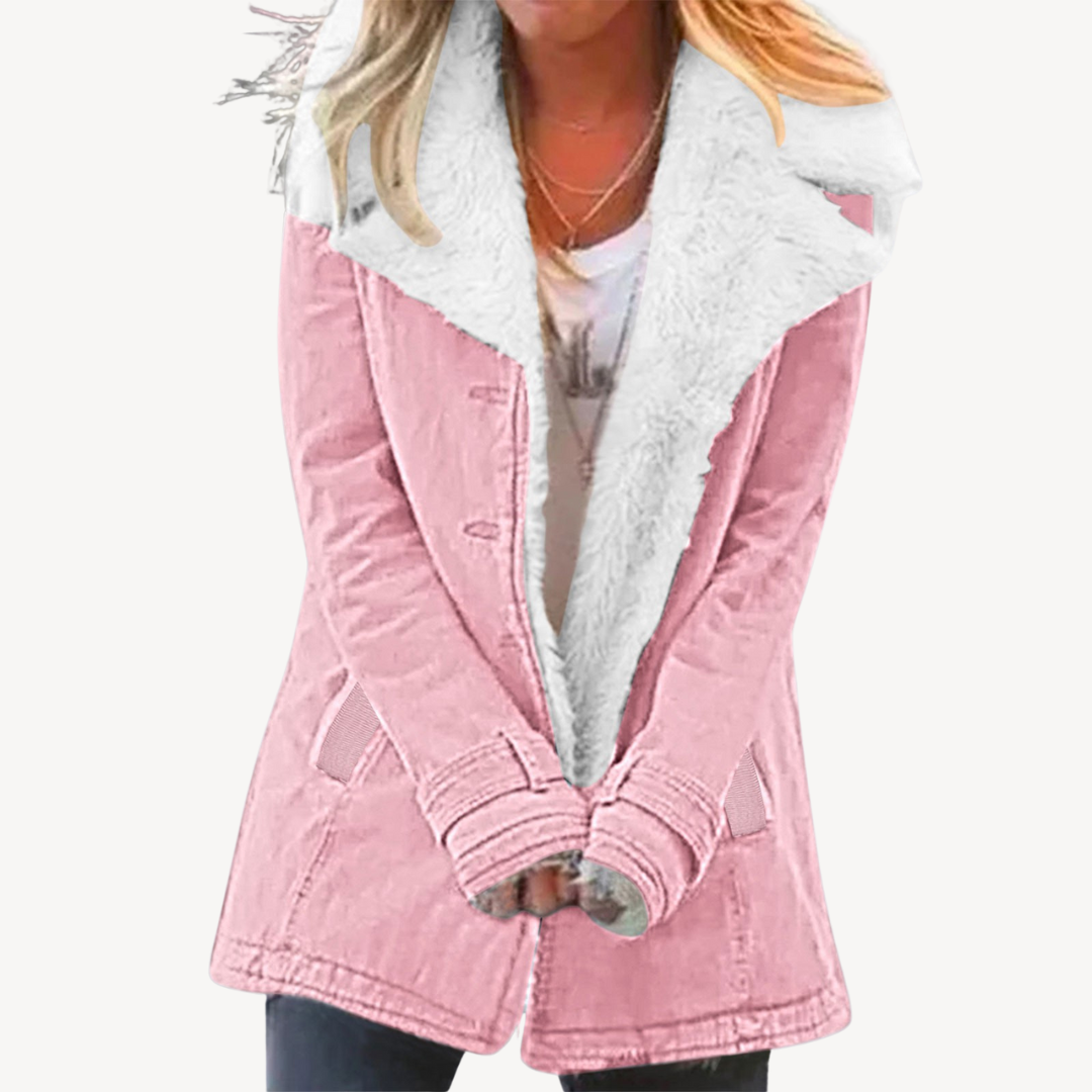 Drune | Damen Sherpa gefütterte Denimjacke