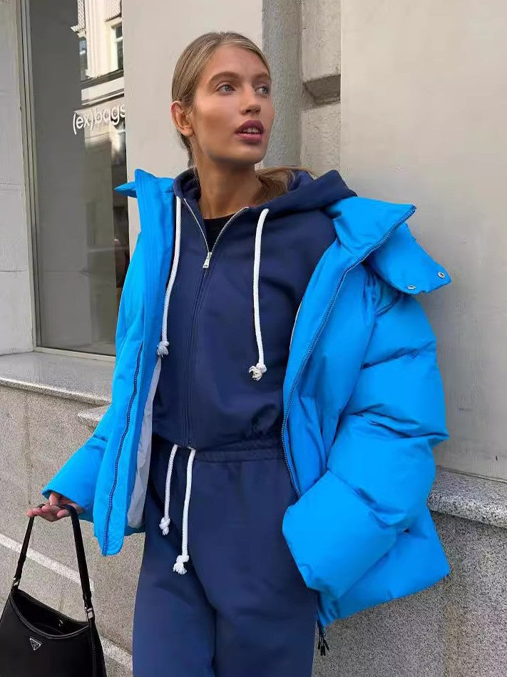 Drune | Kurze Jacke mit Kapuze und Innenfutter