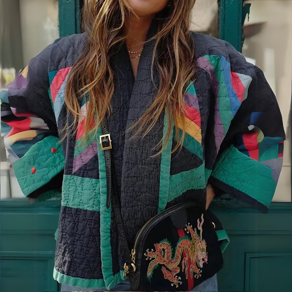 Drune | Elegante und bequeme Regenbogen-Kimono-Jacke für Frauen