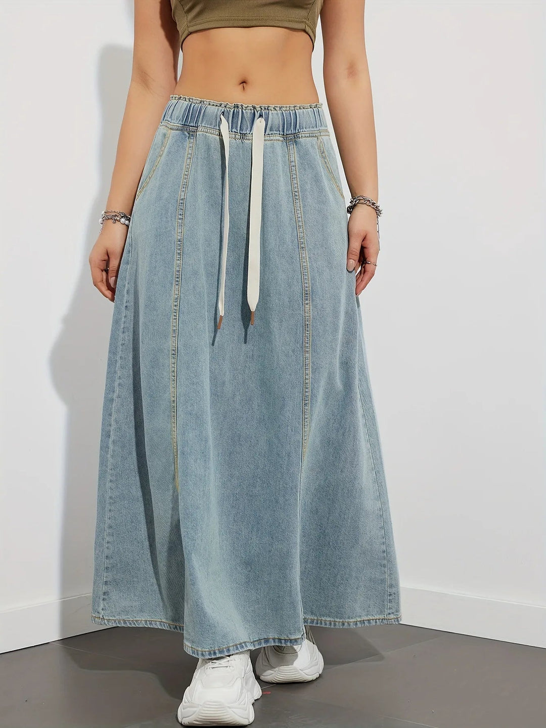 Drune | A-Linie Denim-Rock