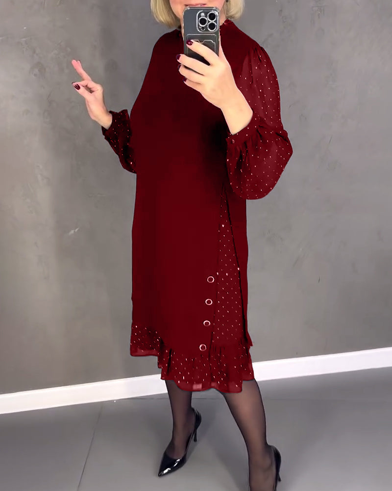 Drune | Kleid mit Langen Ärmeln und Punkten