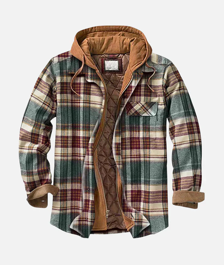 Drune | Karierte Jacke mit Kapuze
