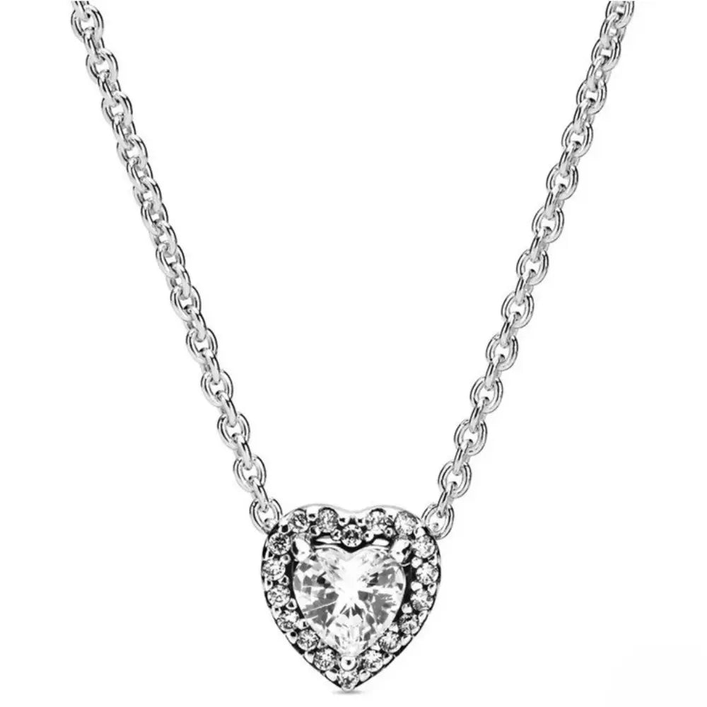 Drune | Sterling Silber Augenverbländende Herzförmige Anhänger Kette Für Damen