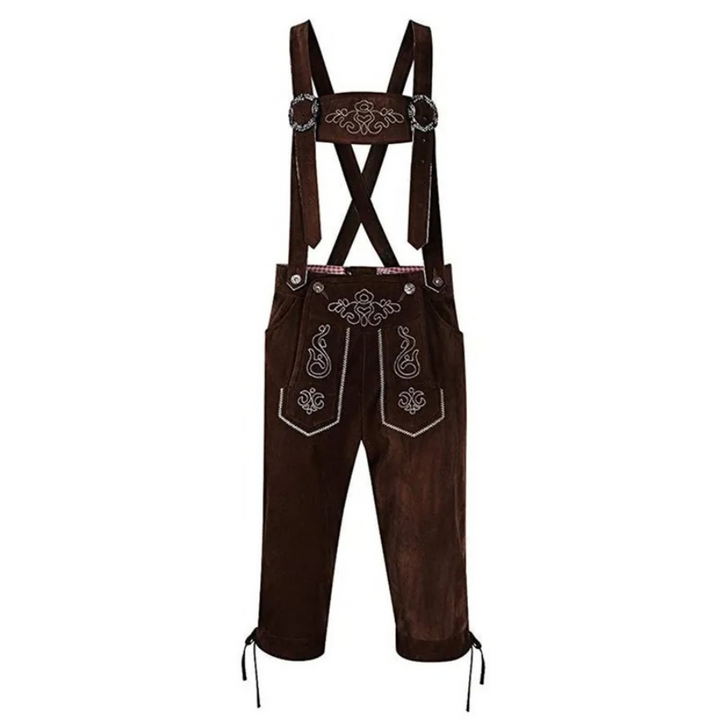 Drune | Herren Lederhosen Kniehose Mit Trägern Bayerische Festkleidung