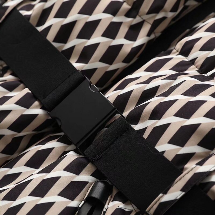 Drune | Damen Kapuzen Gürteltaschen Steppjacke