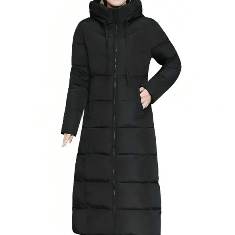 Drune | Lange Gewattete Winterjacke Mit Kapuze Für Damen