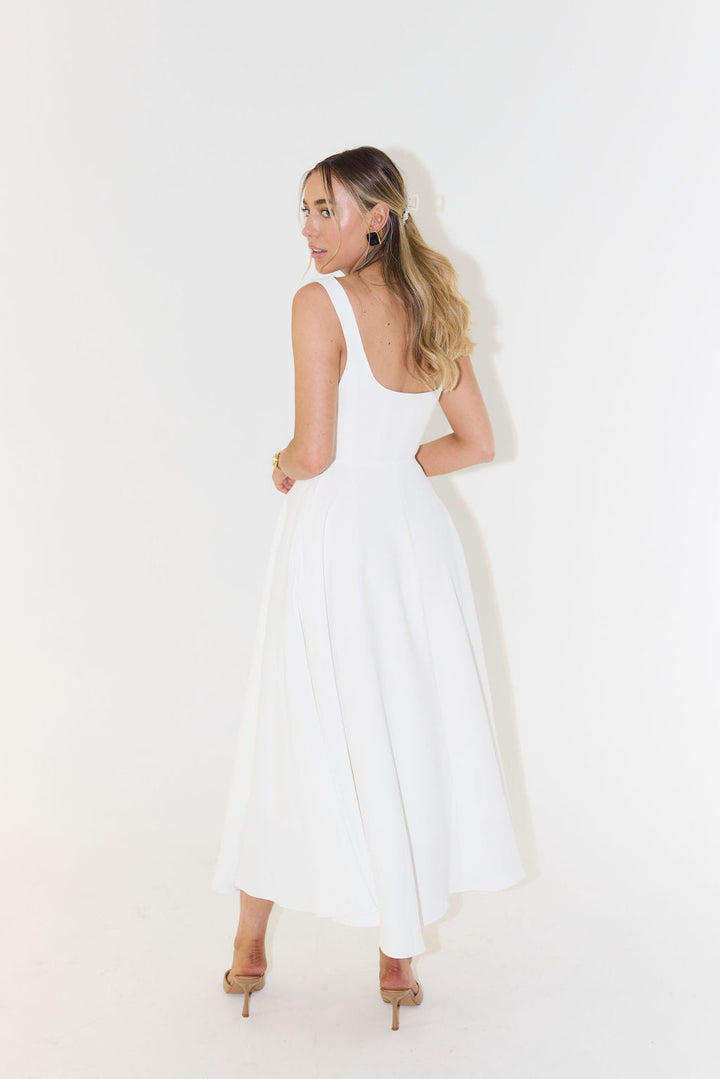 Drune | Midikleid mit quadratischer Ausschnitt