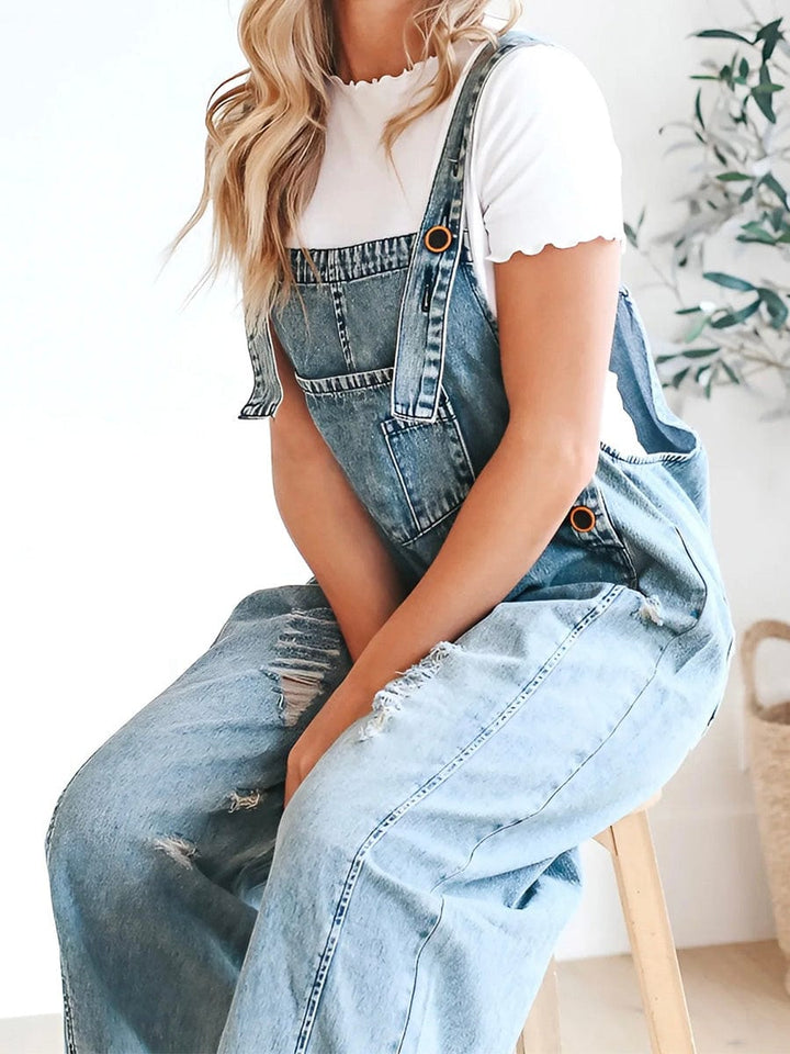 Drune | Ärmelloser Lockere Denim Overall