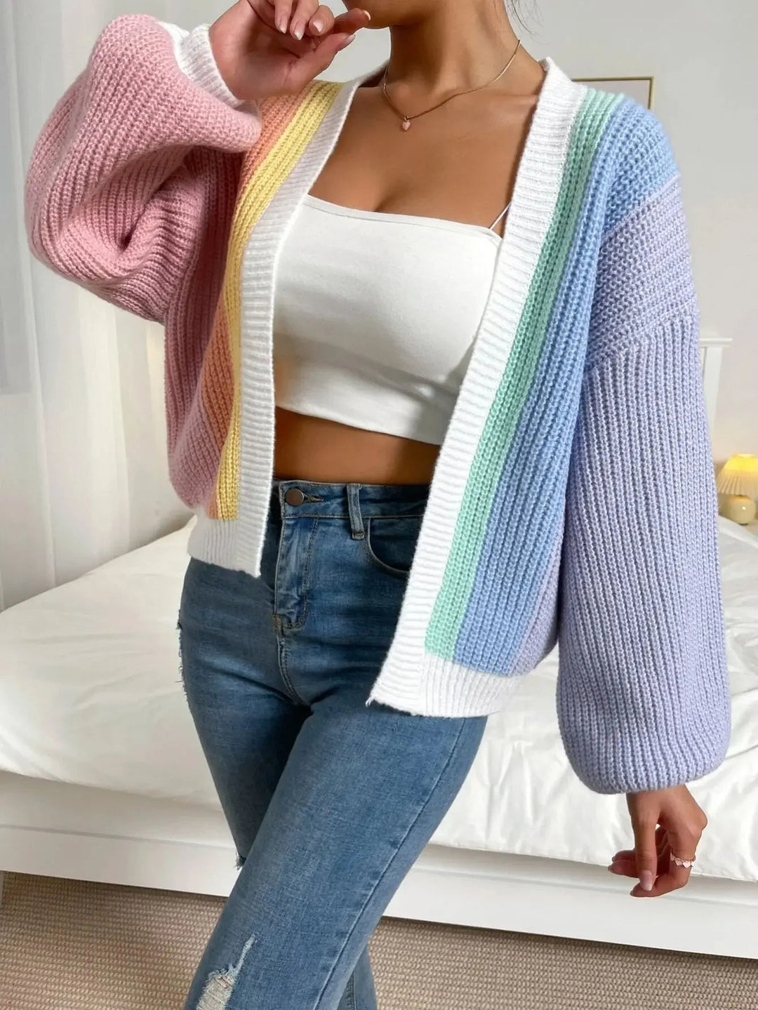 Drune | Block Strickjacke