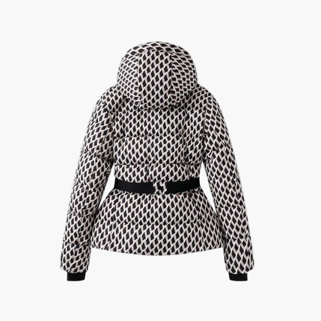 Drune | Steppjacke mit Gürtel und Kapuze - Elegante, Wasserabweisende Winterjacke für Alltag und Outdoor