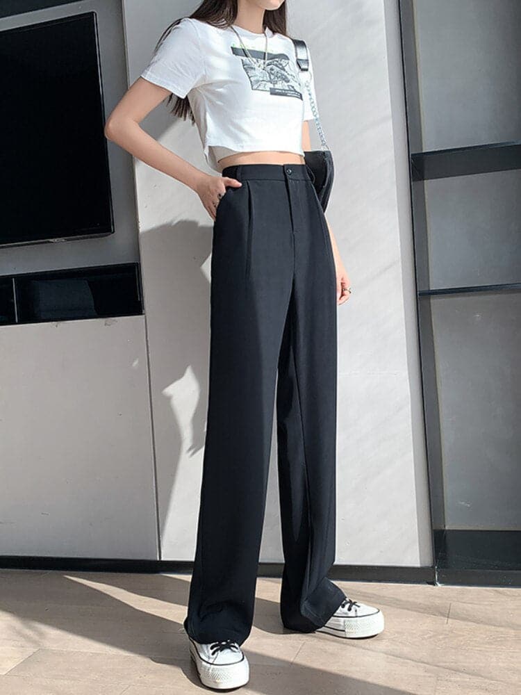 Drune | Moderne Hose Mit Hoher Taille