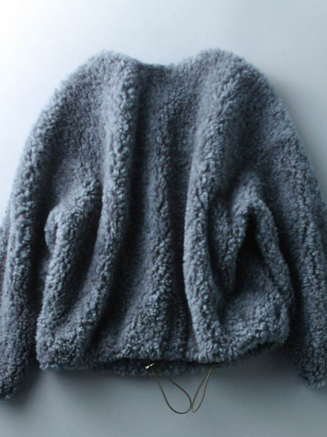 Drune | Lässige einfarbige Struktur-Fleece-Oberbekleidung