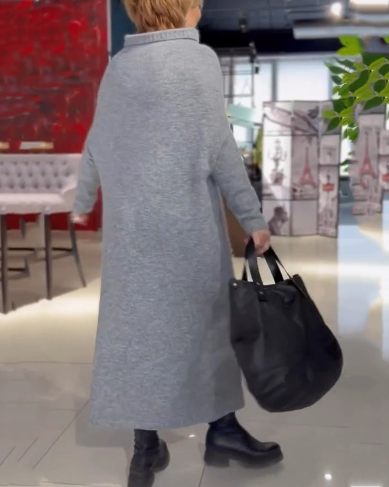 Drune | Kleid mit Rollkragen und Langen Ärmeln