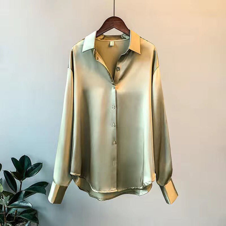 Drune Satinbluse | Bequeme elegante Bluse für Frauen