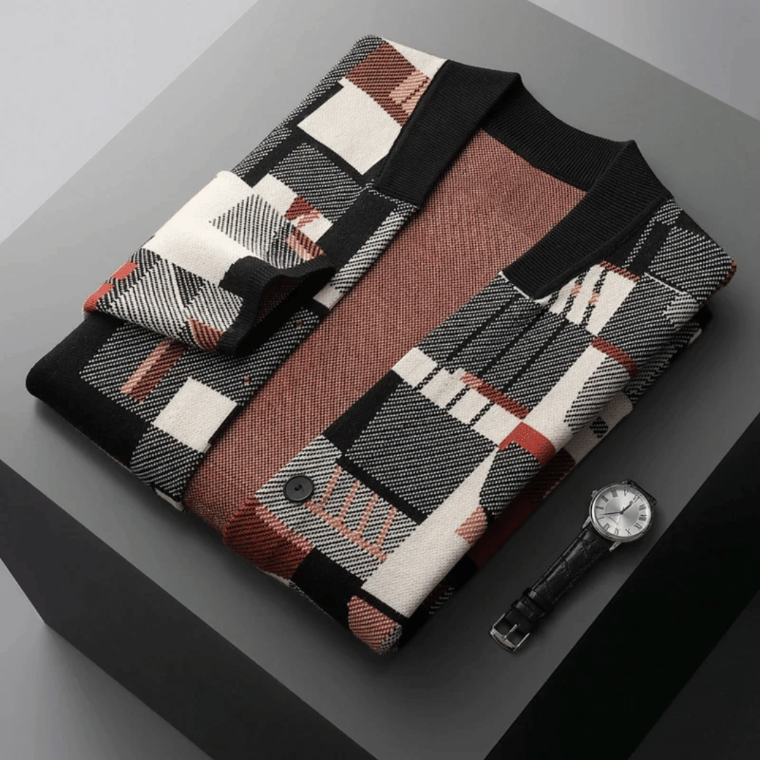 Drune | Patchwork Strickjacke