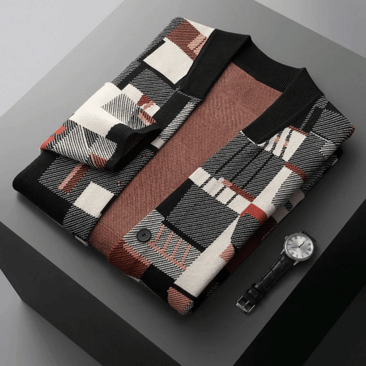 Drune | Patchwork Strickjacke
