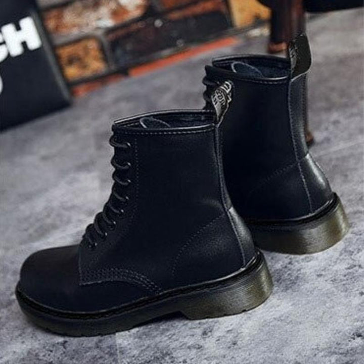 Drune | Kampfstiefel Leder Schnürung Knöchelhoch Robuste Gummisohle
