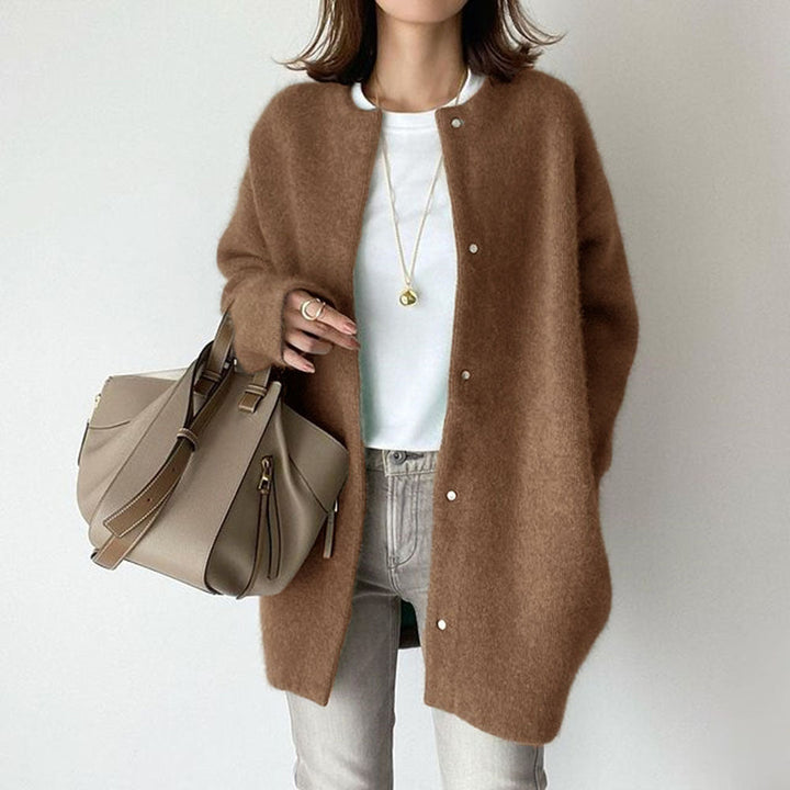 Drune | Minimalistischer Cardigan Kaschmir-mischung Einfach, Elegant