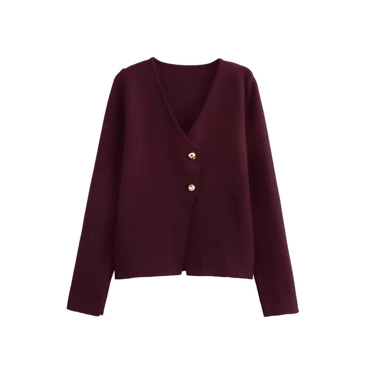 Drune | Einfacher, figurschmeichelnder Strickcardigan für Frauen