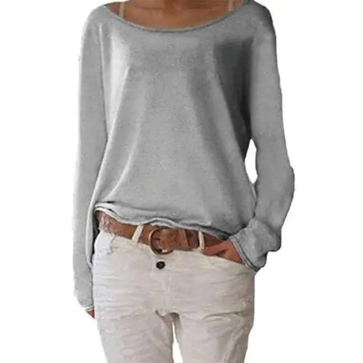 Drune | gelbes Sweatshirt mit Rundhalsausschnitt, schlicht und schmal