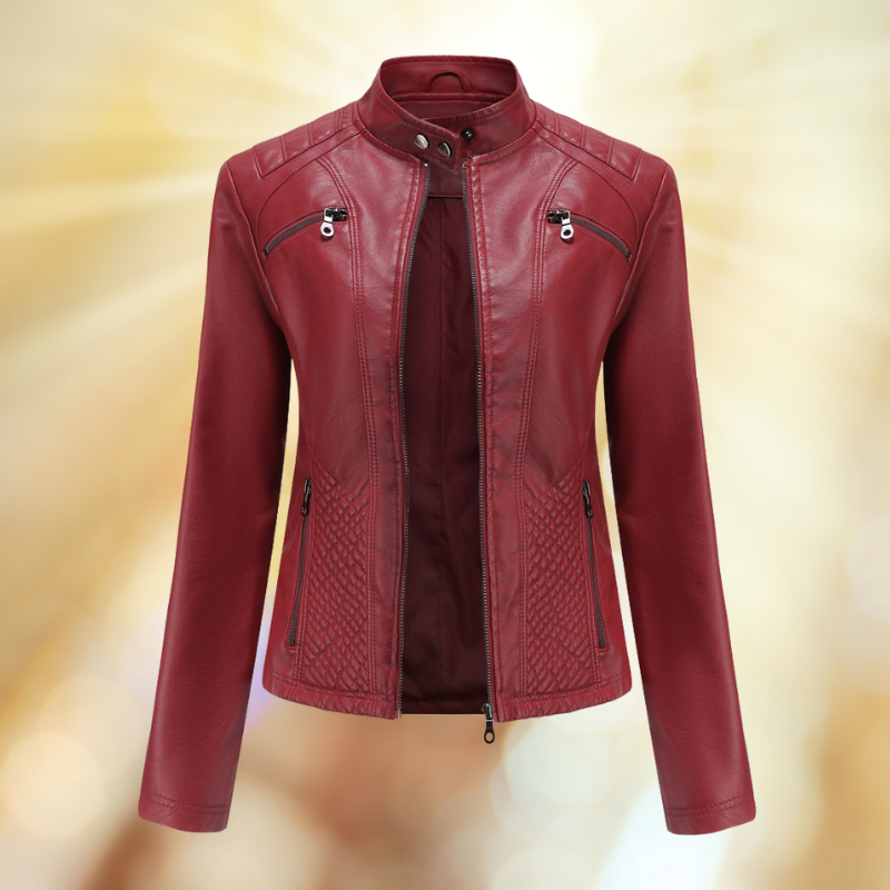 Drune | Bequeme Leder Übergangsjacke für Frauen