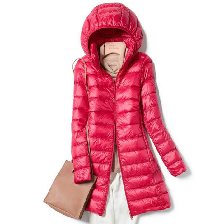 Drune | Lange Winterjacke für Frauen mit Kapuze
