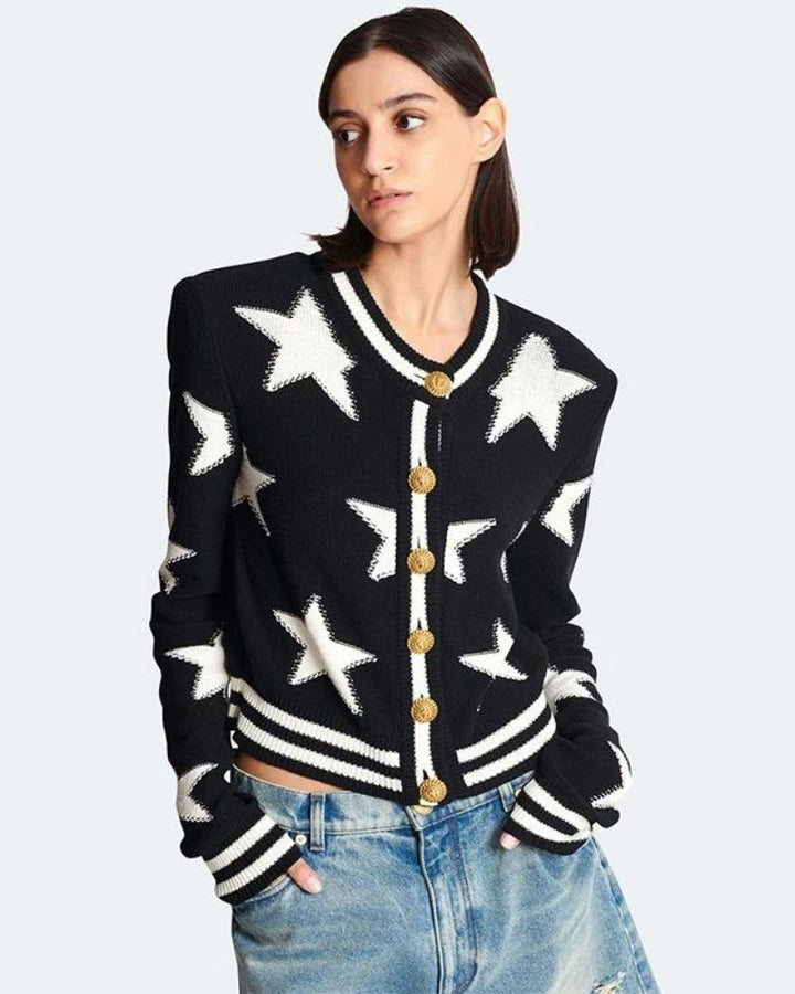 Drune | Strick Jacquard Cardigan