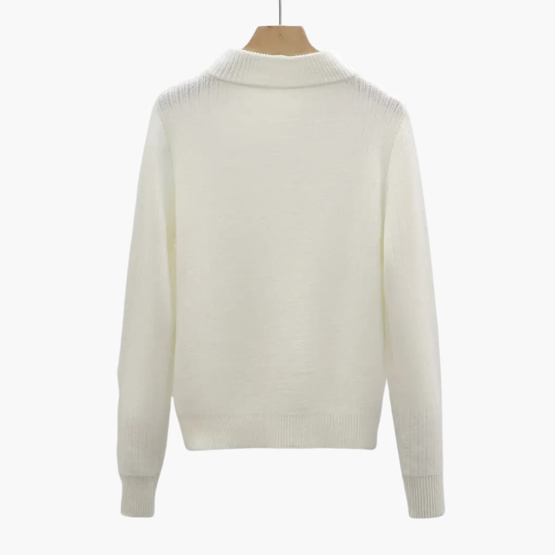 Drune | Gemütlicher Pullover mit Mokkahals für Damen