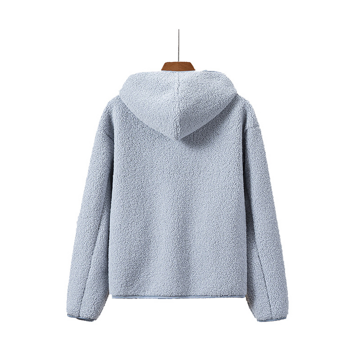 Drune | Kapuzenjacke mit Reißverschluss und Weichem Sherpa Stoff, Fleece Weste