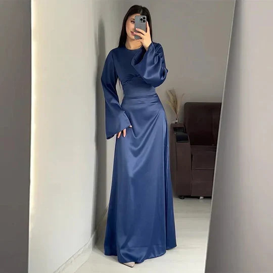 Drune | Lange Frauenkleider Aus Satin Stil