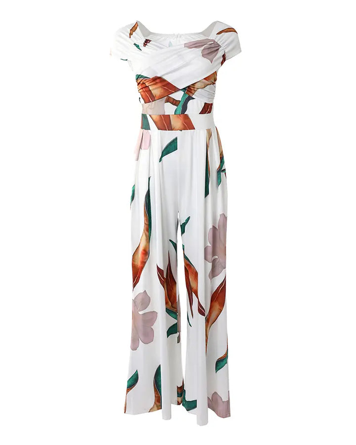 Drune | Elegantes Jumpsuit Kleid mit Blumenmuster