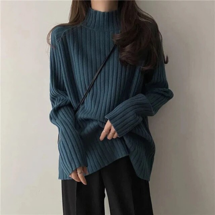 Drune | Pullover mit hohem Kragen für Frauen Lang