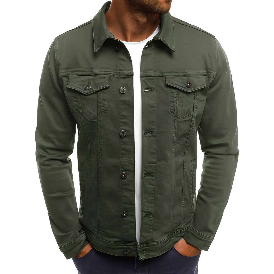 Drune | Stylische Denimjacke mit Taschen für Männer