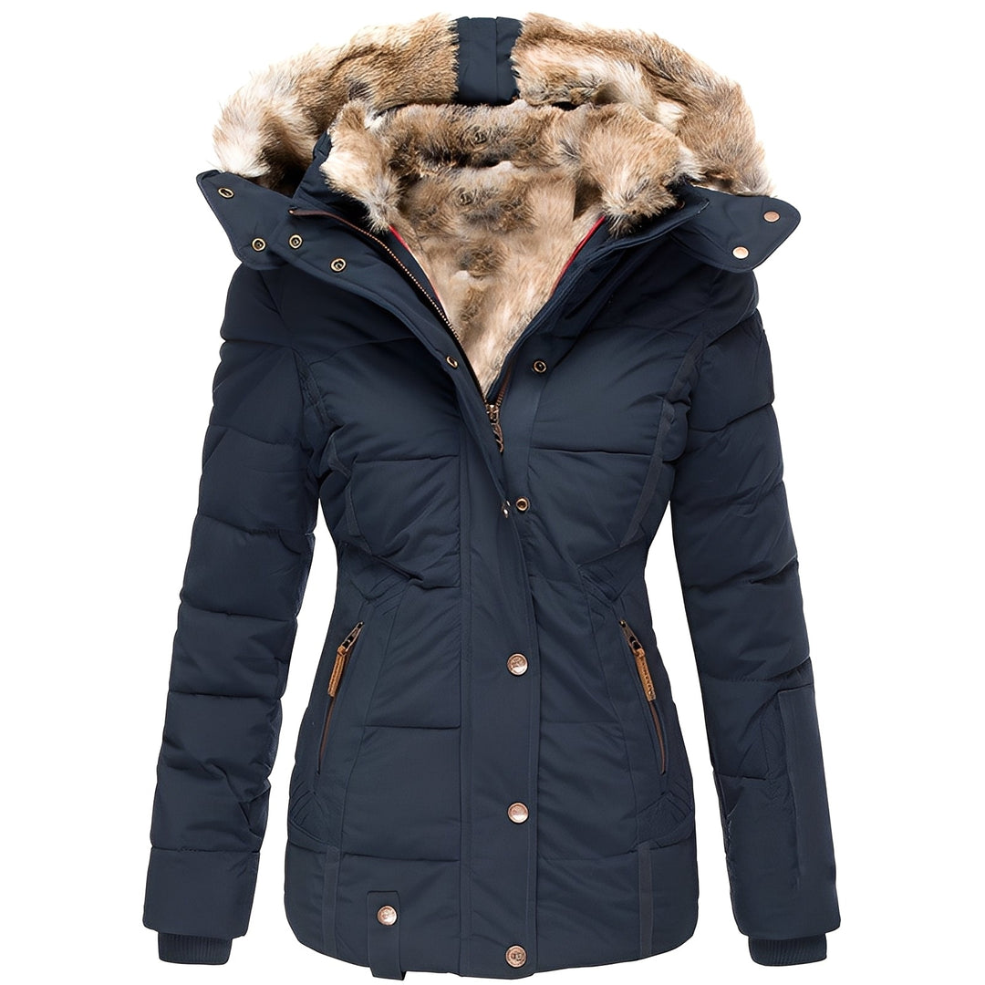 Drune | Stilvolles schlankes Jacket mit Fellkragen für Frauen