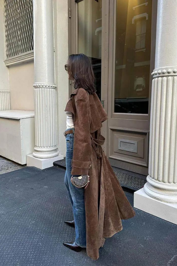 Drune | Veganer Leder-Trenchcoat