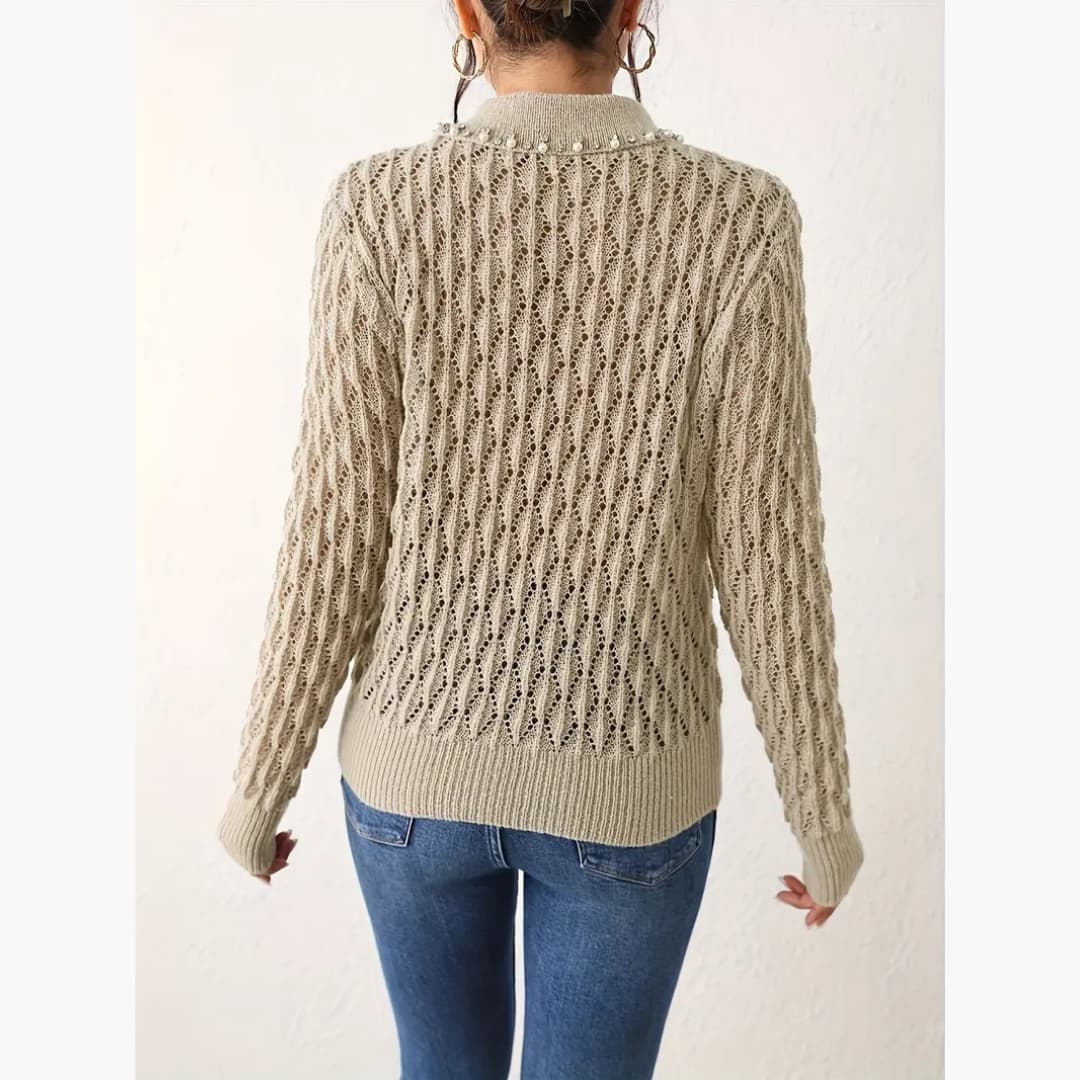 Drune | Eleganter Perlegepullover für Damen