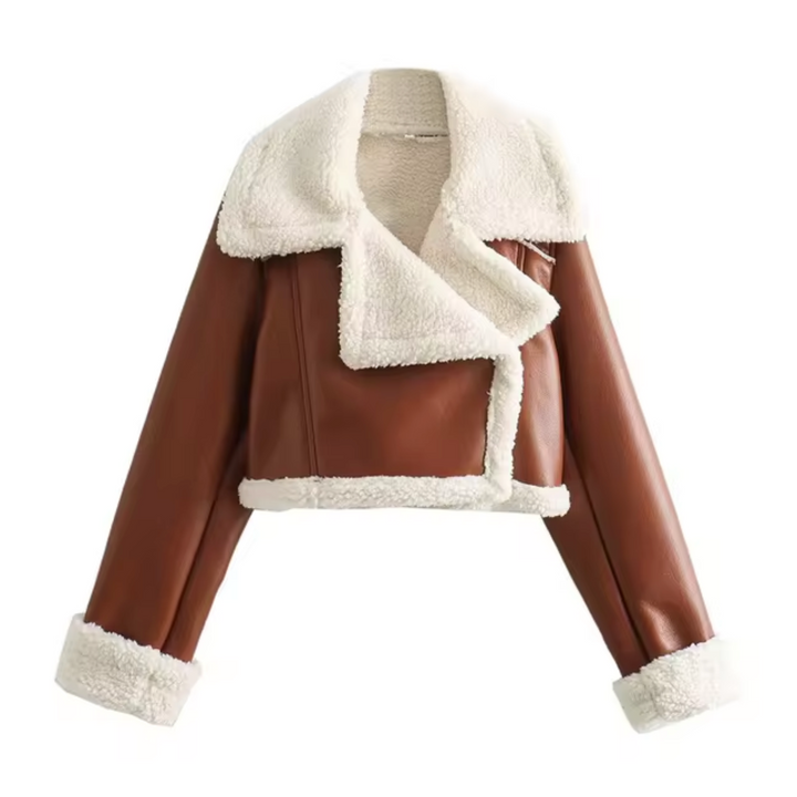 Drune | Kurze Kunstlederjacke