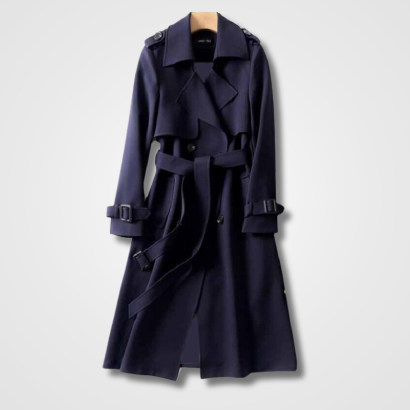 Drune | Lässiger Langer Trenchcoat Mit