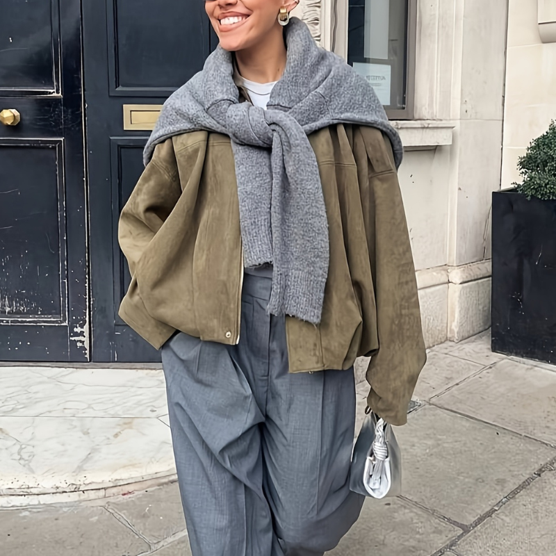Drune | Bomberjacke Grün - Übergangsjacke Oversize