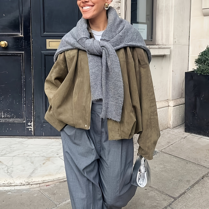Drune | Bomberjacke Grün - Übergangsjacke Oversize