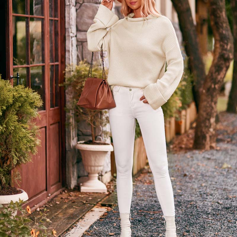 Drune | Oversized Rollkragenpullover Baumwolle Bequem und Stilvoll