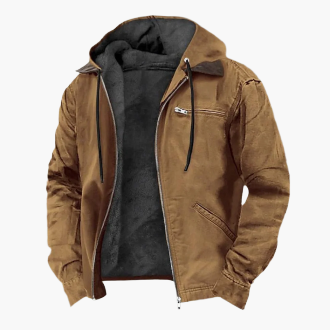 Drune | Freizeitjacke mit Kapuze und Reißverschluss - Urban Streetwear Übergangsjacke