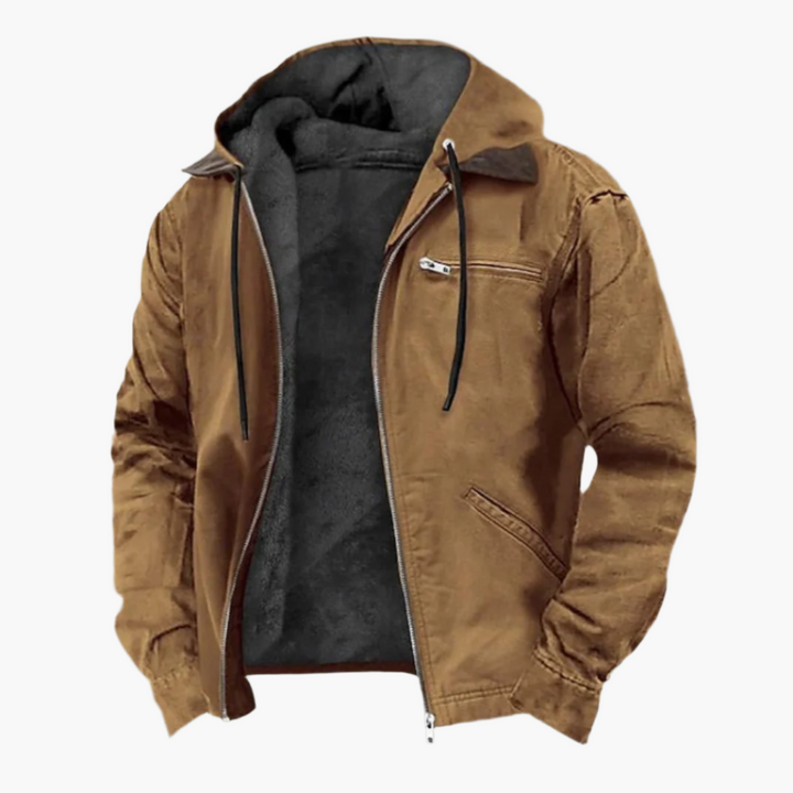 Drune | Freizeitjacke mit Kapuze und Reißverschluss - Urban Streetwear Übergangsjacke