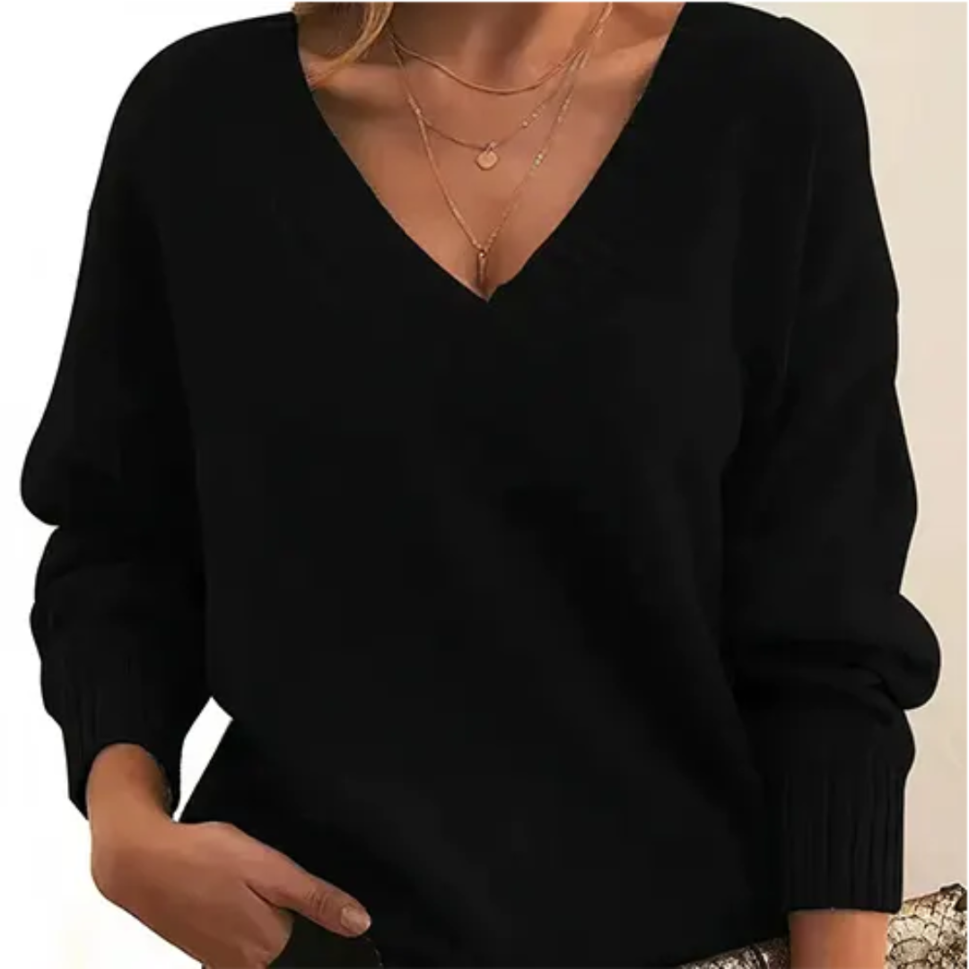 Drune | Pullover Winter V-Ausschnitt für Frauen