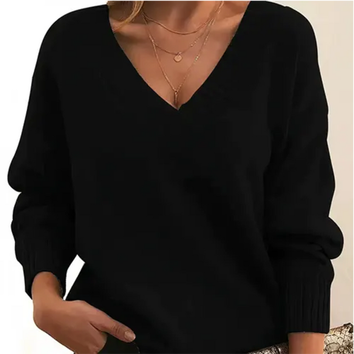Drune | Pullover Winter V-Ausschnitt für Frauen