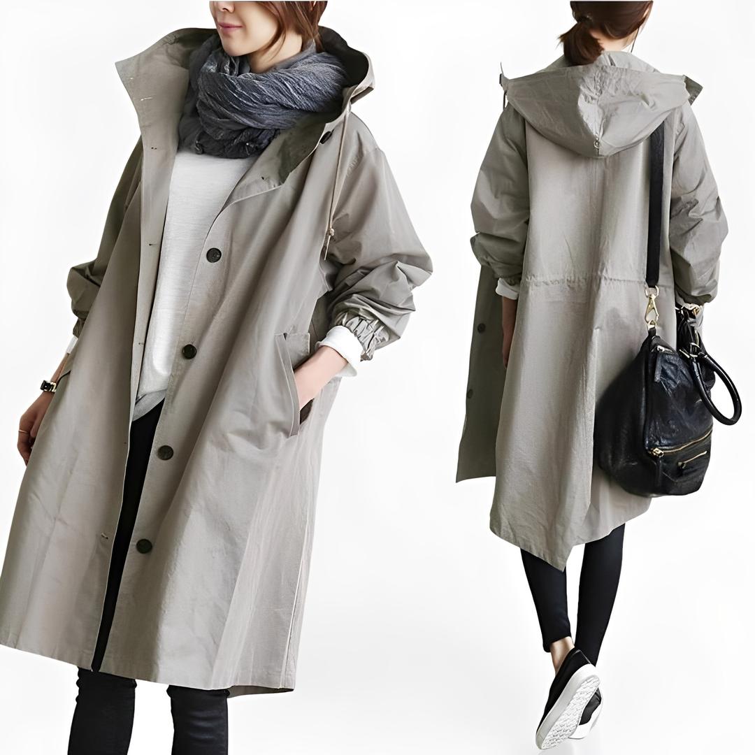 Drune | Wasserfeste Regenjacke mit Kapuze für Frauen