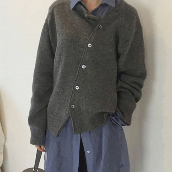 Drune | Strickpullover - Oversized Passform - Knopfverschluss - Weich und Komfortabel